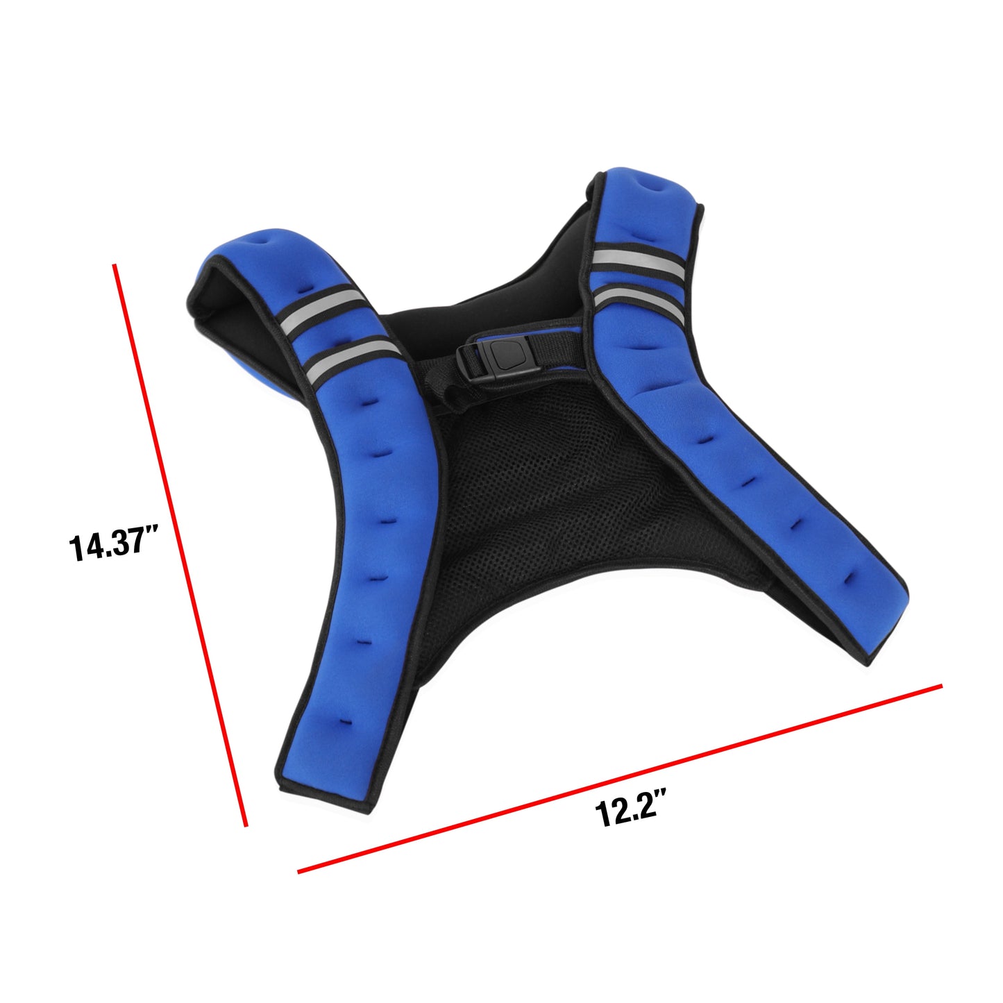 Neoprene Weighted Vest, 12 Pounds, Blue